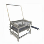 360° Rotating Charcoal BBQ Grill, Portable Stainless Steel Outdoor Camping Grill